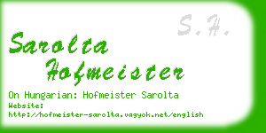 sarolta hofmeister business card